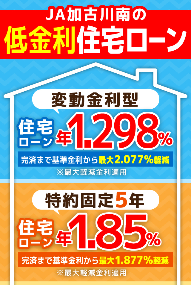 加古川市で住宅をご検討の⽅へ! JA加古川南の住宅ローン
